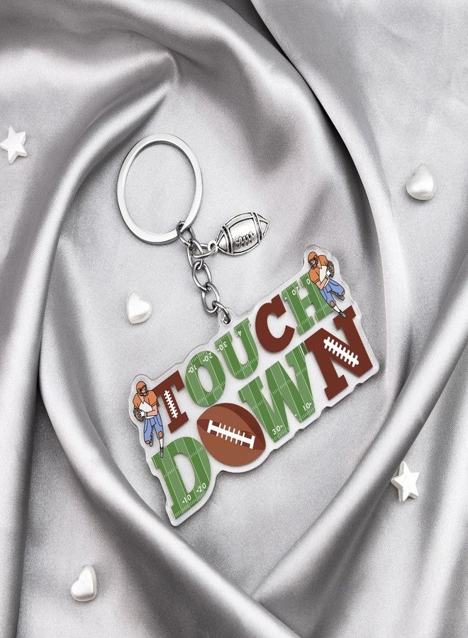 MOEXUKO Football Birthday Party Decorations Keychain Superbowl Party Decorations Football Gifts for Footballs Lovers Footballs Themed Gifts Ideas Touch Dowm Keyring - Image 3